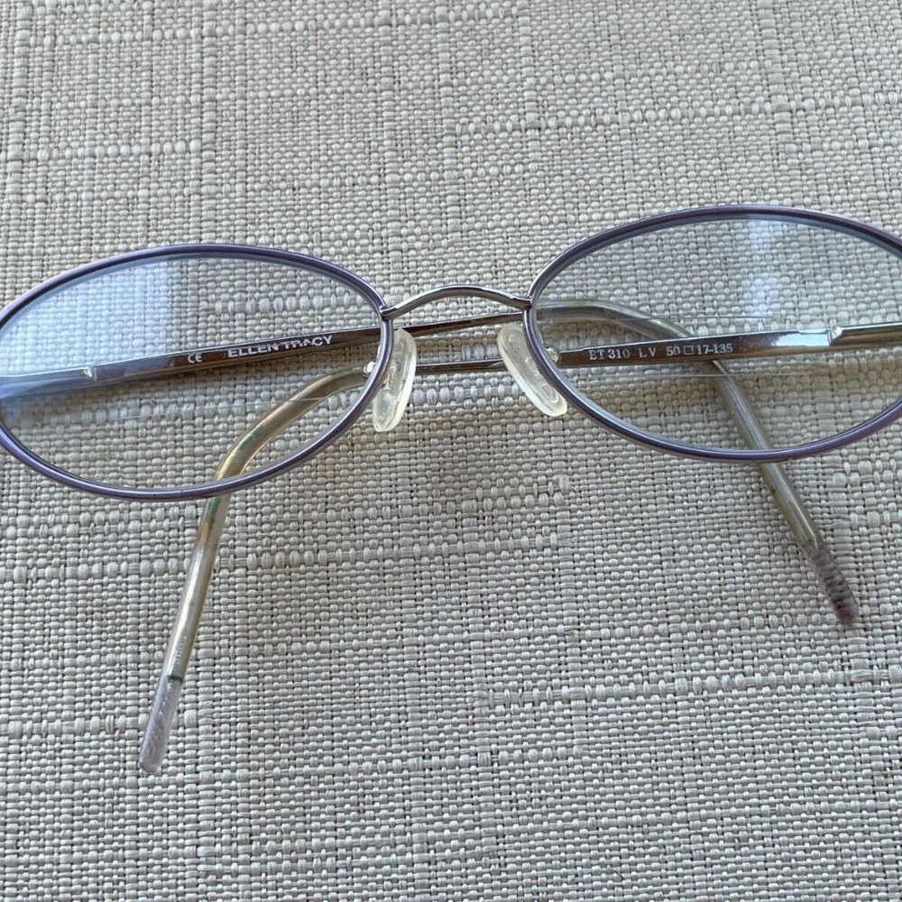 Ellen Tracy Women Glasses Frame Lilac/Silver Tone 50[]17 135 ET310 Eyeglasses